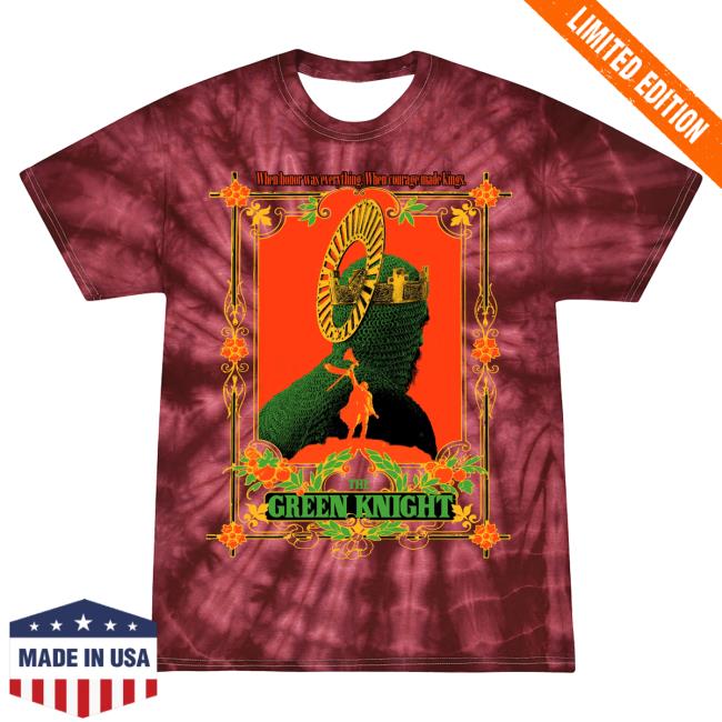 Official Studiohouse Designs Merch Store The Green Knight Tiedye Shirt 2024 Red Studiohouse Designs Apparel Clothing Shop StudiohouseDesigns