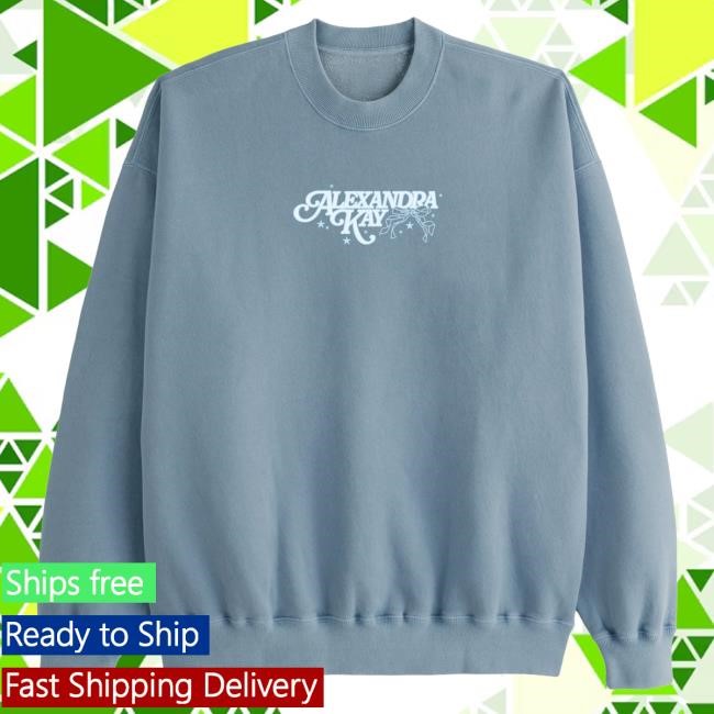 Official Alexandra Kay Merch Store Starry Pigment Slate Blue Crew Neck Sweatshirt
