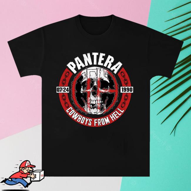 Official Pantera Merch Store Shop Pantera Cfh Skull Circle T-Shirts