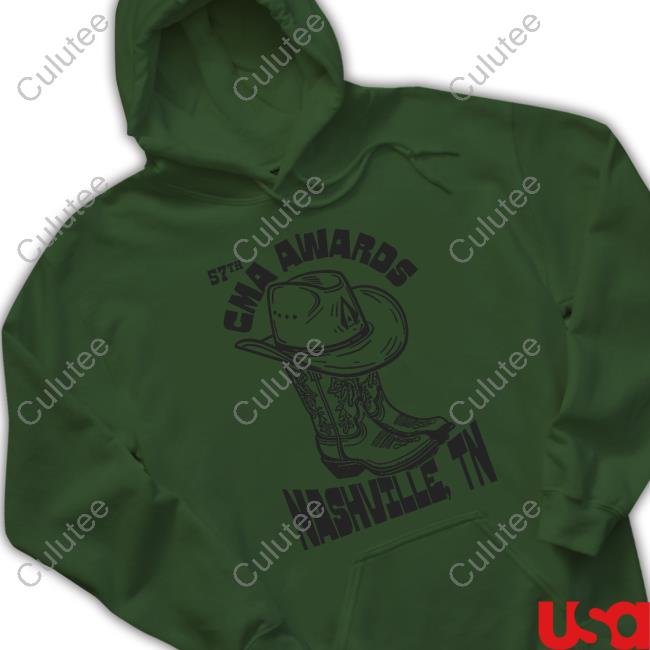 Official Cmaworld 57Th Cma Awards Boots Nashville Tn Long Sleeve Tee