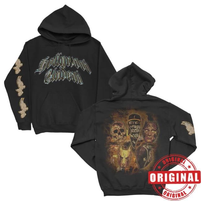 Official Hollywood Undead Merch Store Bling Hooded Sweatshirt (Black) HollywoodUndead
