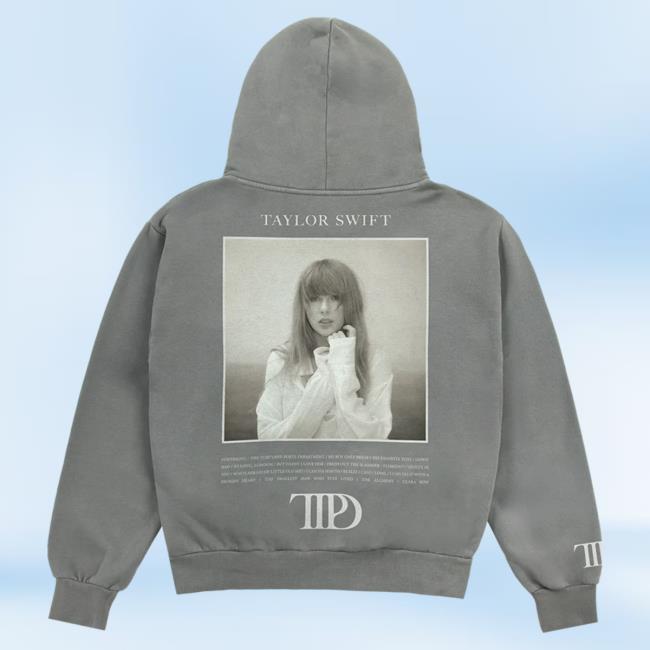 Official Taylor Swift Merch Store The Tortured Poets Department Gray Crewneck Sweatshirt Taylor Swift Apparel Clothing TaylorSwift