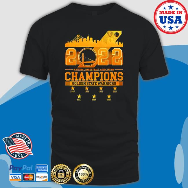 Golden State Warriors 2022 National Basketball Association Champions 1947-2022 T Shirt