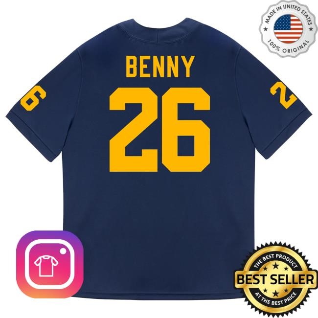 The M Den Michigan Wolverines #26 Rayshaun Benny Student Athlete Blue Football Jersey Top Shirt