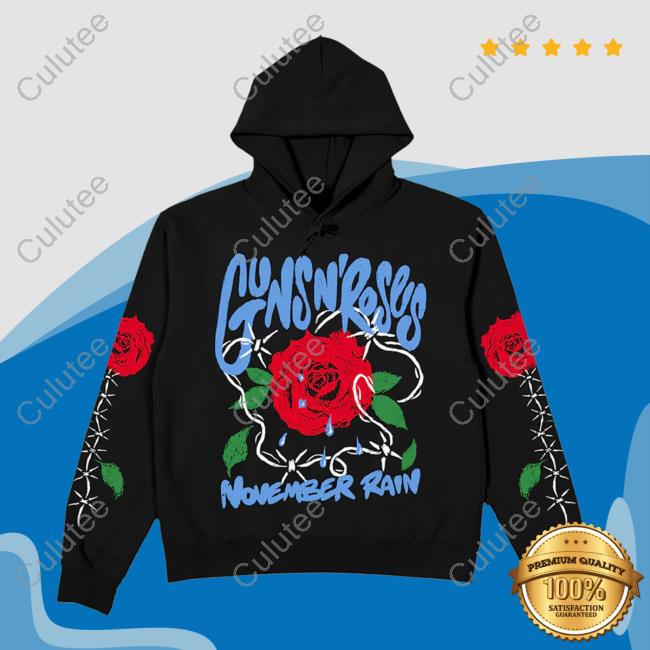 Official Guns N' Roses Clothing Store Shop November Rain Black Sweatshirt Gnr Merch