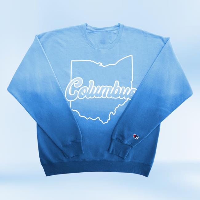 Official Ohio Clothing Merch Blue Ombre Sweatshirt