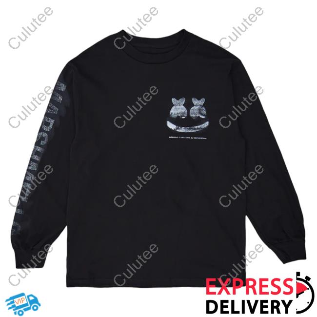 Official Marshmello Music Clothing Store Shop Out Of Focus L/S Pullover Hoodie Black Marshmellomusic Merch