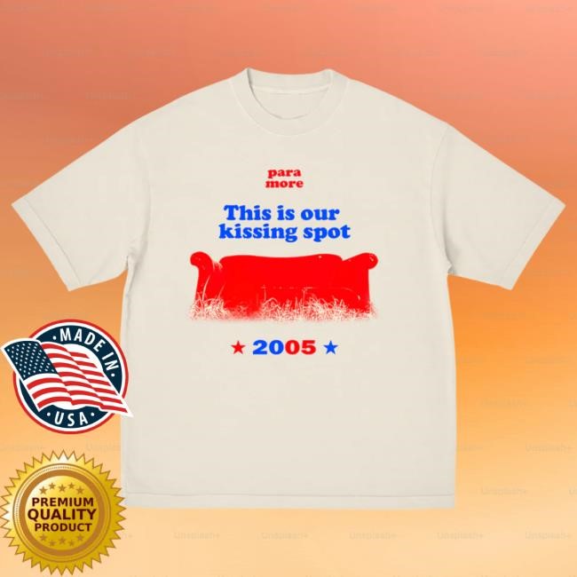 Official Paramore Merch Our Kissing Spot Shirt