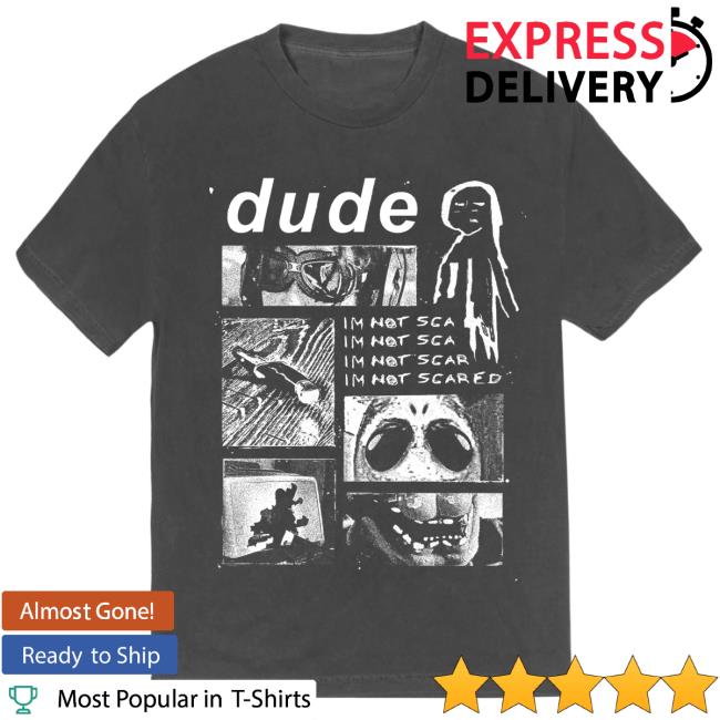 Official Vanoss 3Blackdot Merch Store Vanoss Vanoss® | Dude Im Not Scared Popover Shirt (Vintage Black) Vanoss3blackdot Apparel Clothing Shop