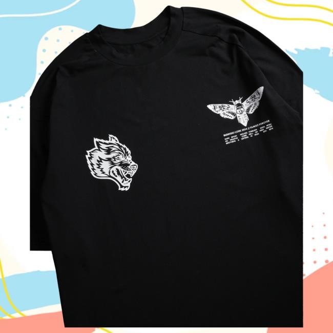 Official Darc Sport Merch Store Shop DarcSport Bushido "Dry Wolf" S/S Raglan Tshirt in Black Darc Sport Apparel Clothing