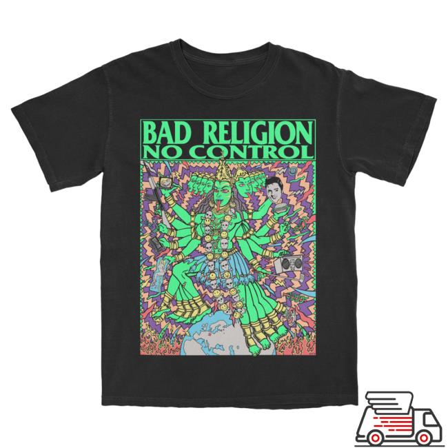Official Kings Road Merch Store Bad Religion No Control Kozik Popover Shirt (Black) BadReligion Kings Road Shop
