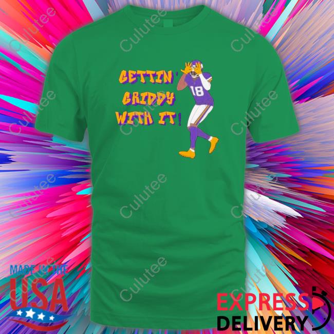 Minnesota Vikings Justin Jefferson Gettin Griddy With it Long Sleeve Tee
