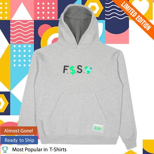 Official Dreamville Merch Fuck Money Save Earth Popover Hoodie Heather Grey Dreamville Records