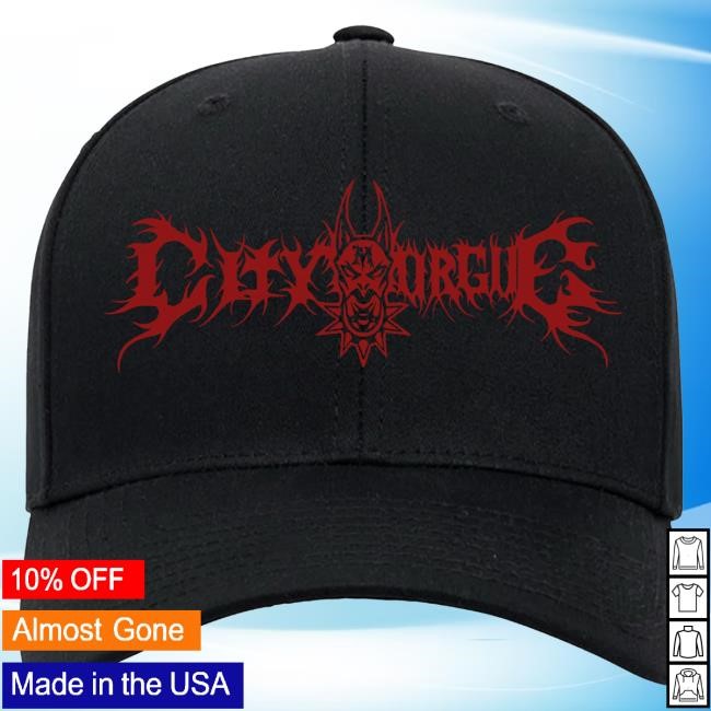 Official City Morgue Merch Revenge X City Morgue Logo Cap Embroidered Black/Red City Morgue Clothing