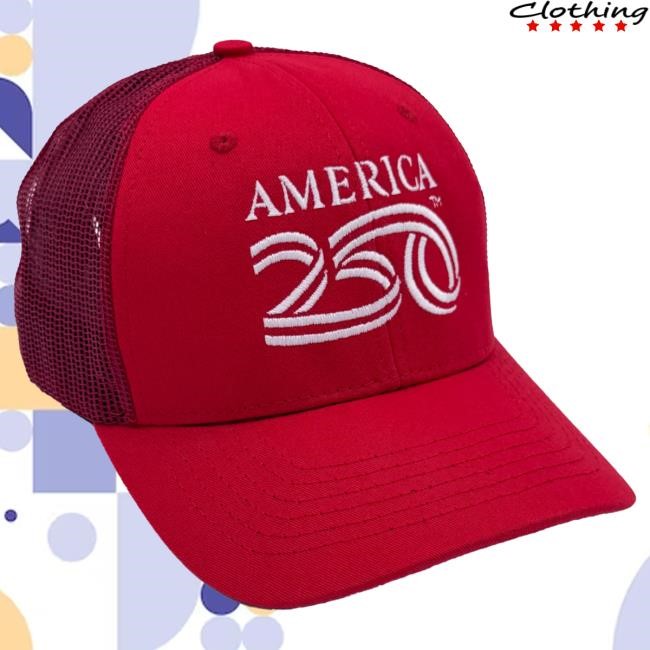 Official America250 Official Structured Mesh Snap Back Hat Fan Essential