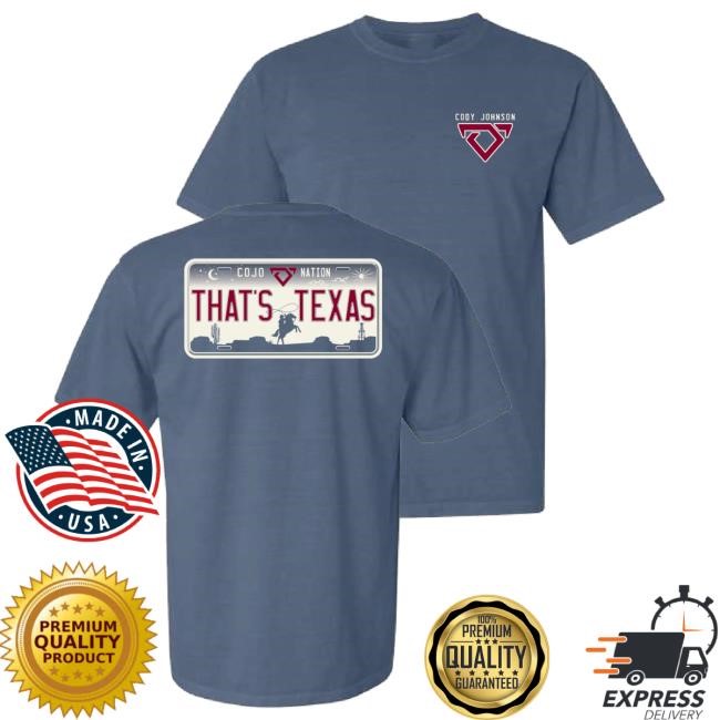 THATS TEXAS Plate New Shirt Cody Johnson Music Store