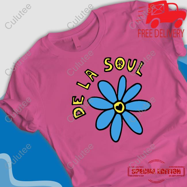 Official De La Soul Pink Daisy Long Sleeve T Shirt