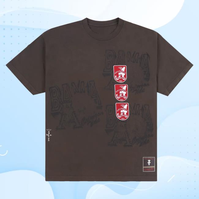 Official Travis Scott Utopia Merch Store CJ X M&N X UNIVERSITY OF ALABAMA SEAL Popover Shirt Travis Scott Apparel Clothing TravisScott