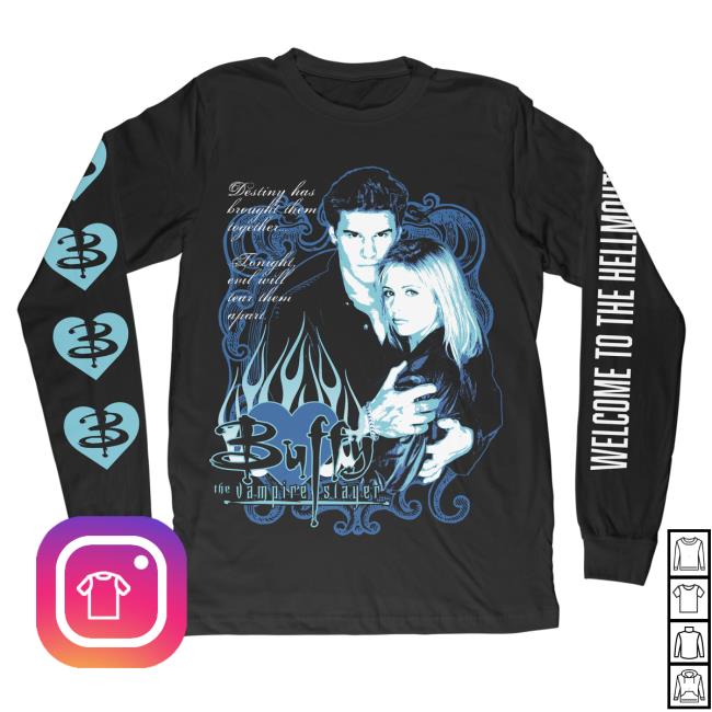 Official Studiohouse Designs Merch Store Buffy & Angel Long Sleeve T Shirt Studiohouse Designs Apparel Clothing Shop StudiohouseDesigns