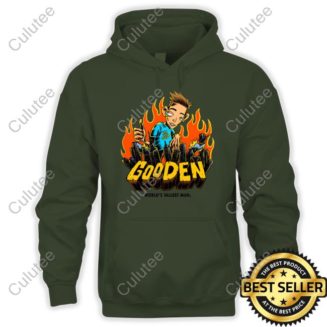 Drew Gooden Merch World's Tallest Man Hooded Sweatshirt Drewgoodenshop