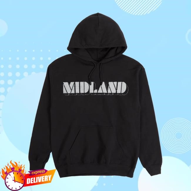 Stencil Logo Hoodie Sweatshirt - Midland Official Store
