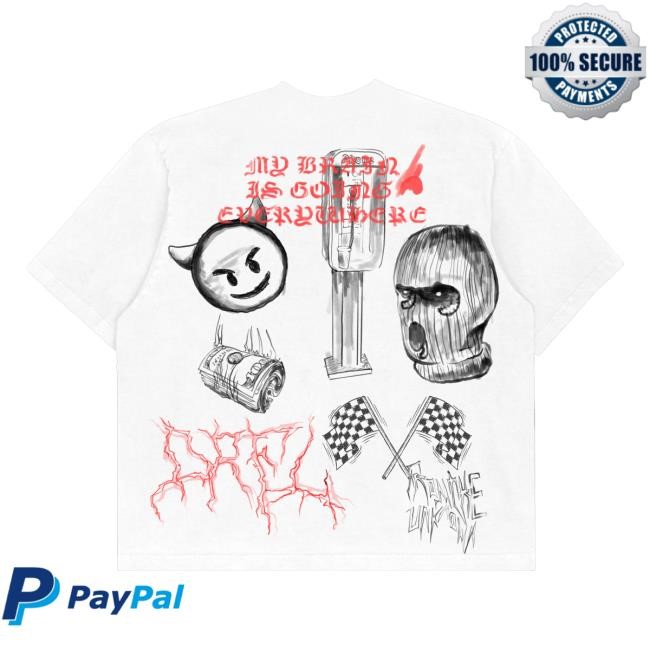 My Brain Is Going Everywhere DRFL Short Sleeve Shirt 999 CLUB | Juice WRLD Official Merch