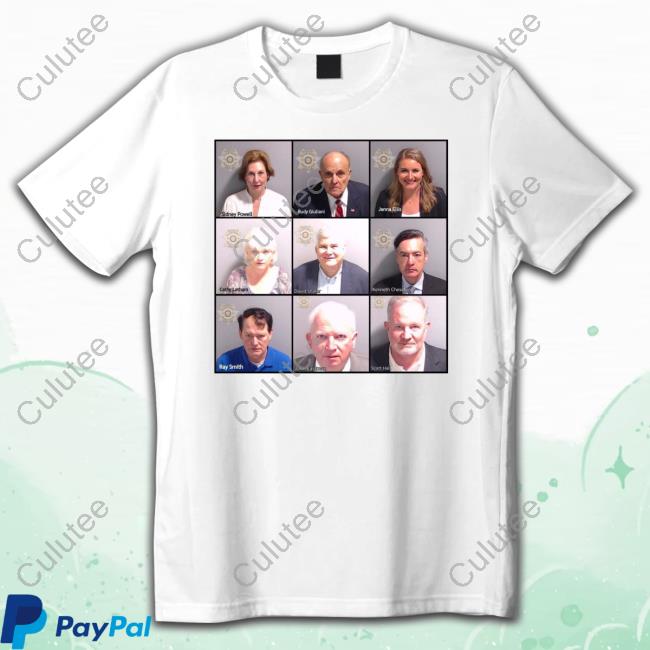 Official Trump Lackey Mugshot T Shirts Fulton County Jail Sidney Powell Rudy Giuliani Jenna Ellis