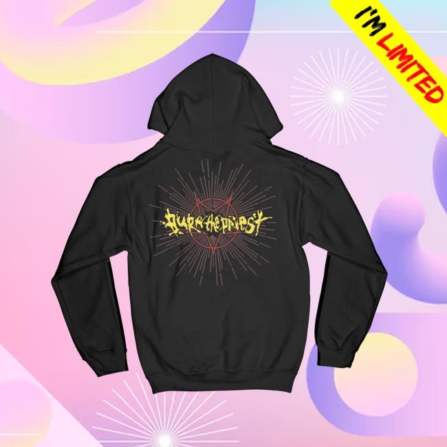 Burn The Priest Logo Long Sleeve Hoodie Lamb Of God
