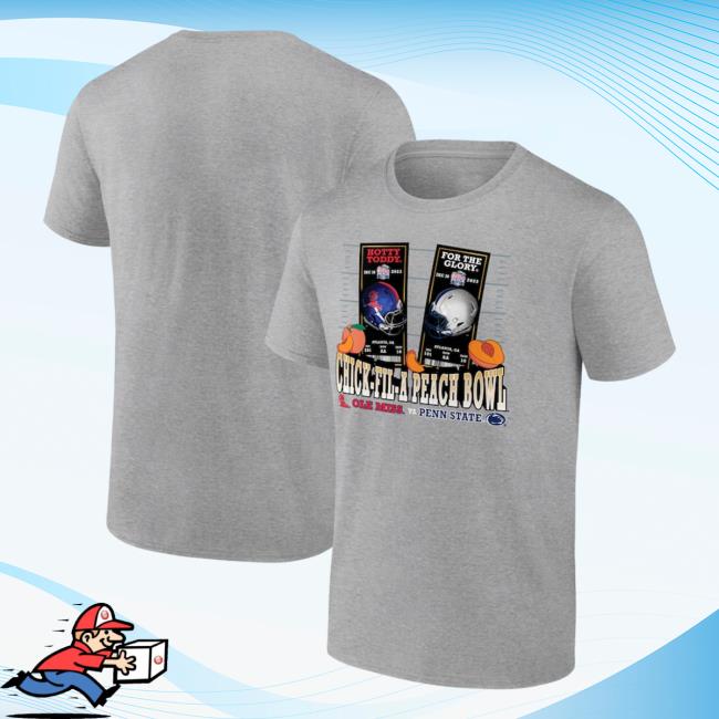 Official Penn State Nittany Lions Online Store Ole Miss Rebels Vs. Penn State Nittany Lions 2023 Peach Bowl Matchup Unmatched Excellence T-Shirt