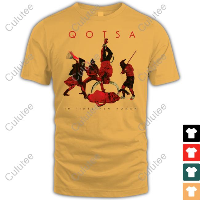 Official Qotsa In Times New Roman Sand Shirt