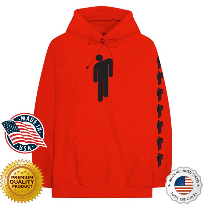 Official Billie Eilish Merch Store Red Billie Pullover Hoodie Billie Eilish Apparel Clothing Shop BillieEilish