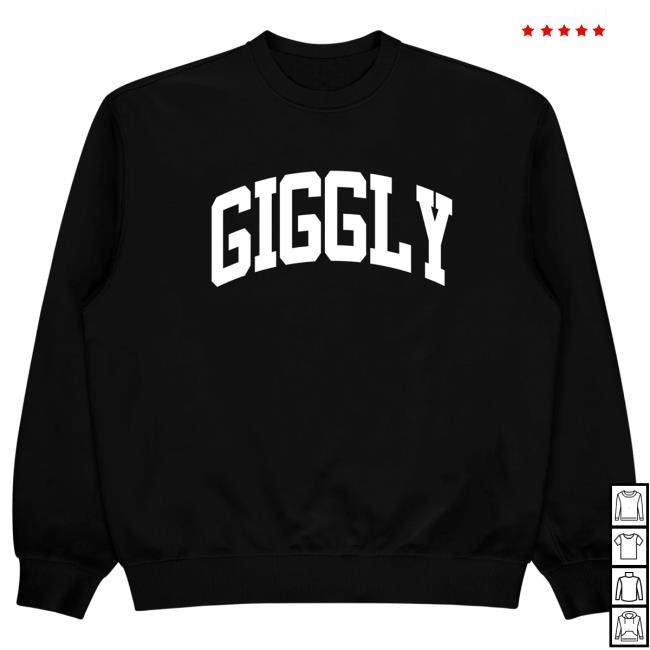 Official Giggly Squad Merch Giggly Squad Collegiate Popover Sweatshirt (Black)