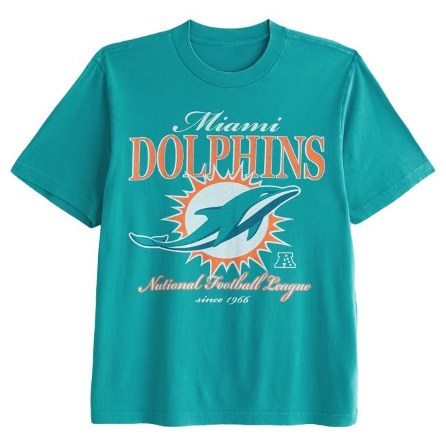 Official Abercrombie And Fitch Merch Miami Dolphins Vintage-Inspired Graphic Tees NFL by Abercrombie