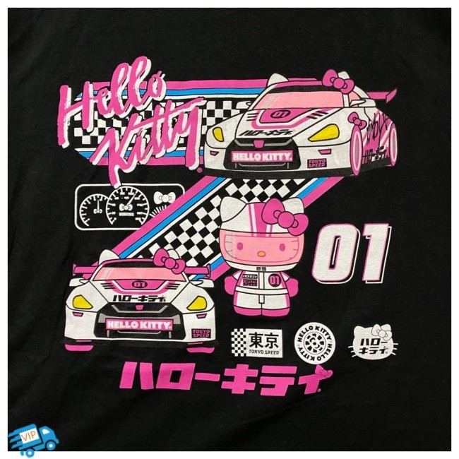 Official Hello Kitty Racing By Sanrio T Shirt - Hello Kitty