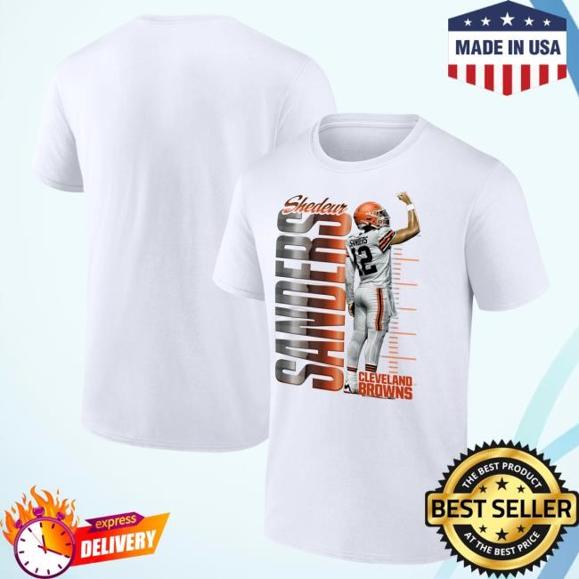 Official Men's Shedeur Sanders White Cleveland Browns Celebration Hot Shirt