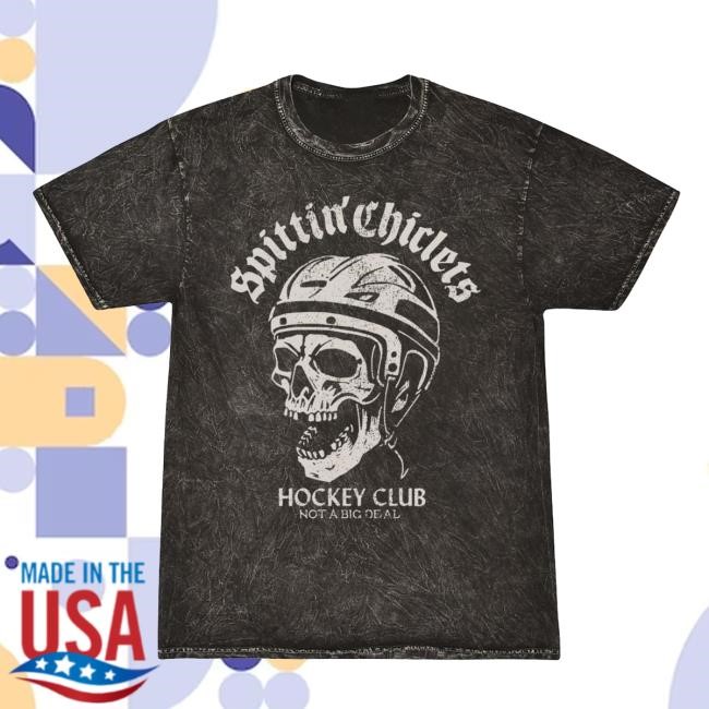 Spittin Chiclets Merch Spittin Chiclets Hockey Club Skull Retro Shirt