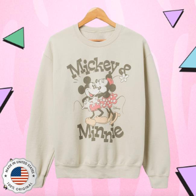 Official Junk Food Apparel Clothing Store Shop Junkfoodclothing Vintage Mickey & Minnie Flea Market Crew neck Sweatshirt