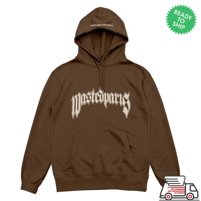 Official Wasted Clothing Wasted Paris Pitcher Popover Hoodie Brown