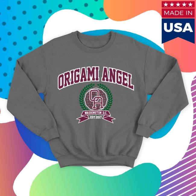 Official Origami Angel Merch Shop Collegiate Crewneck