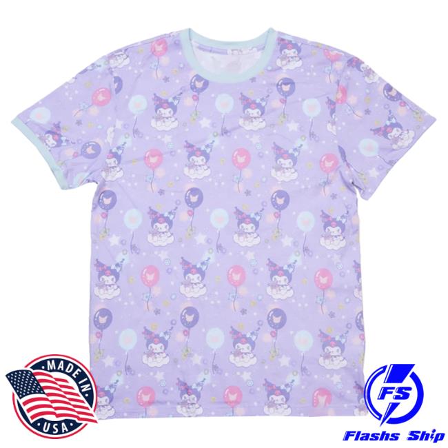 Official Sanrio Apparel Clothing Merch Store Shop Kuromi X Loungefly Carnival Unisex Ringer Tee