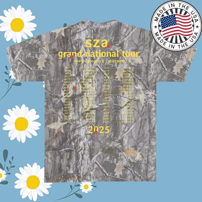 Official Sza Merch Store Sza I Heart SZA Camo New Shirt Light Wash Solana Imani Rowe