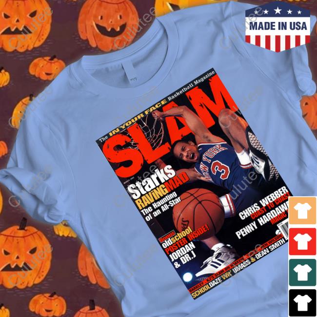 Jalen Brunson Slam Cover John Starks Raving Mad The Haunting Of An All Star Shirts