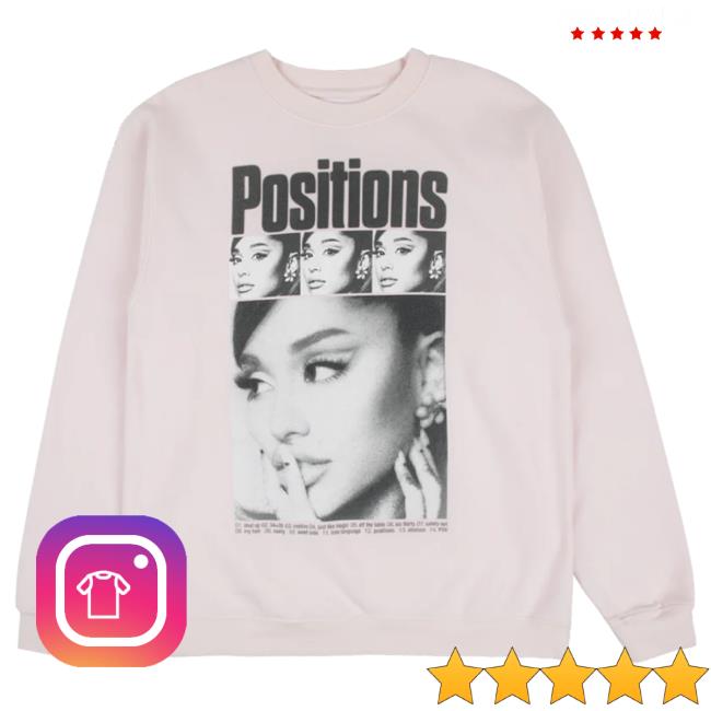 Official Ariana Grande Merch Store Ariana Grande positions rewind pink Sweater Ariana Grande Apparel Clothing Shop ArianaGrande
