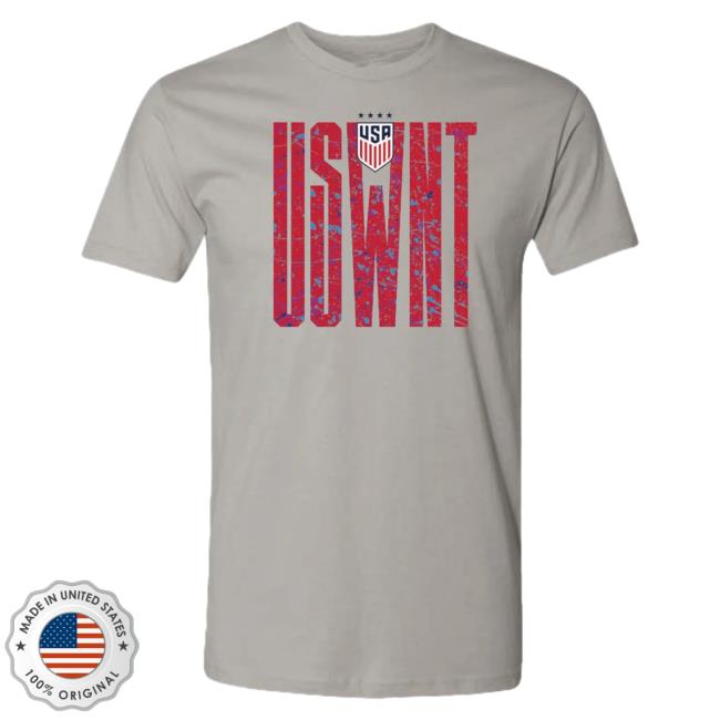 Official Uswnt Merch Store Uswnt Unisex USWNT Splatter Grey Hot Shirt Uswnt Apparel Clothing Shop