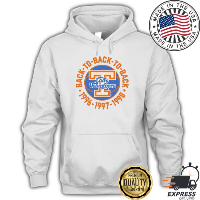 Lady Volunteers Back To Back To Back 1996 1997 1998 Crewneck Sweatshirt