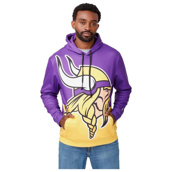 Official Foco Merch Store Shop Foco Minnesota Vikings Bold Logo Hoodies Foco Apparel Clothing