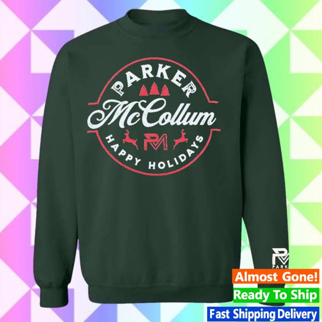 Parker Mccollum Merch Green Happy Holidays Long Sleeve T Shirt