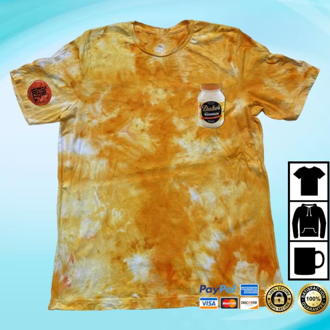 Official Mr Eatwell Clothing Mr Eatwell X Duke's Mayo Tees In Mustard Ice Tie Dye Mreatwell
