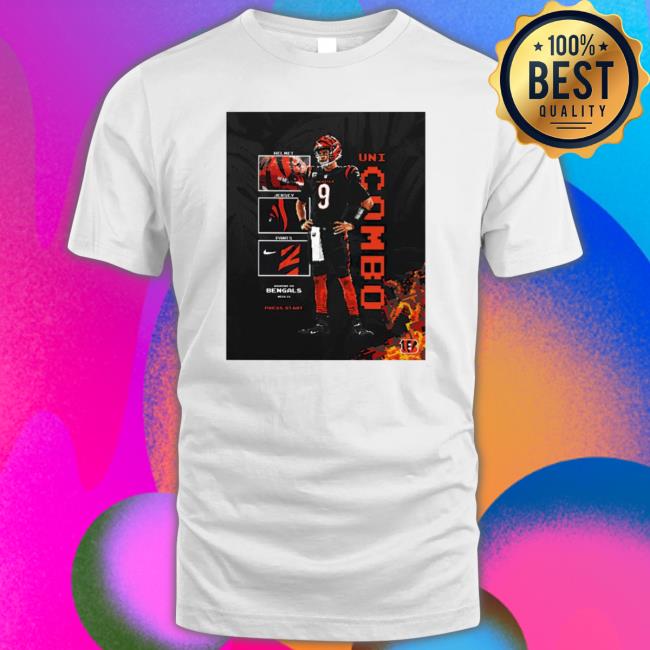 Cincinnati Bengals Uni Combo Helmet Jersey Pants Bengals 9 Crewneck Sweatshirt Cincinnati Bengals Uni Combo Helmet Jersey Pants Bengals 9 shirt
