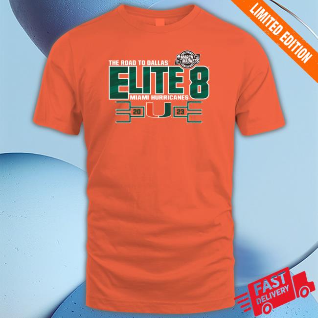 Miami Hurricanes 2023 NCAA Women's Basketball Tournament March Madness Elite Eight T Shirt